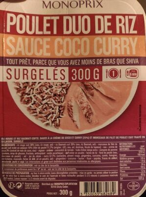 Poulet duo de riz sauce coco curry - Product - fr
