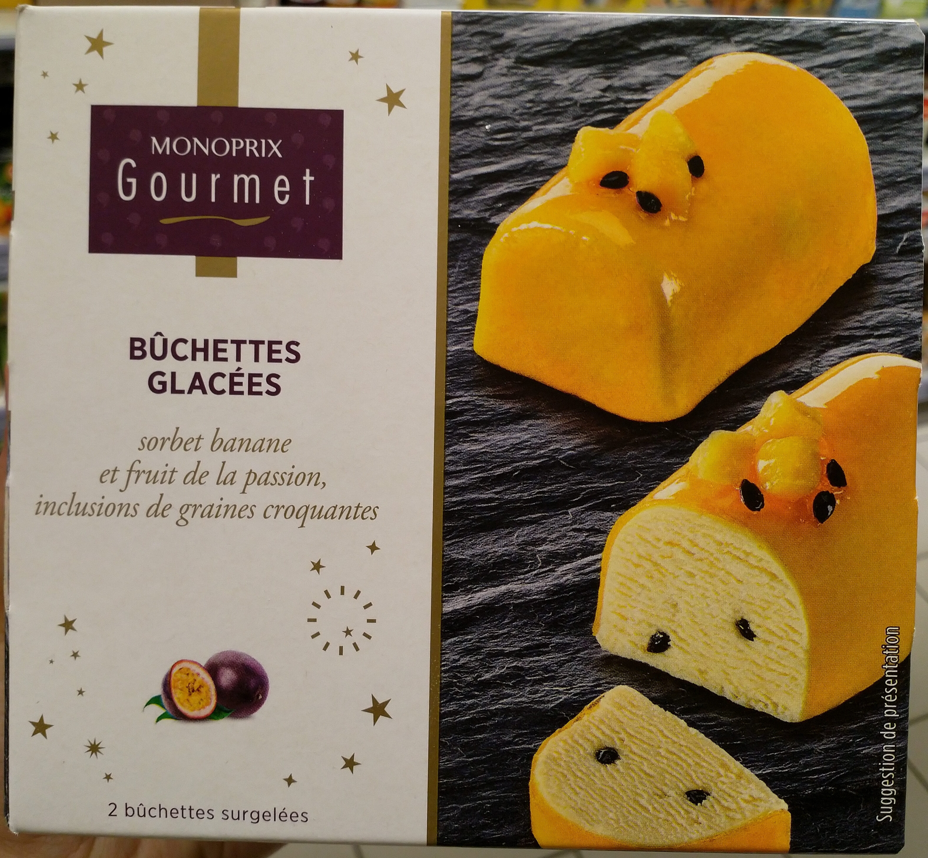 Buchettes glacees sorbet banane et fruit de la passion - Product - fr