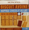 Biscuit avoine nappage chocolat au lait - Product