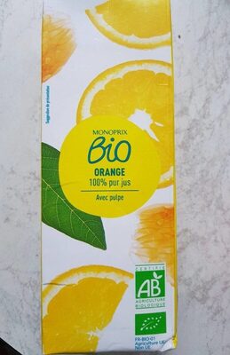 orange 100% pur jus avec pulpe - Product - fr