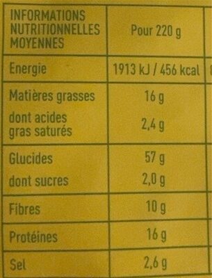Bio Melange quinoa tricolore - Näringsfakta - fr