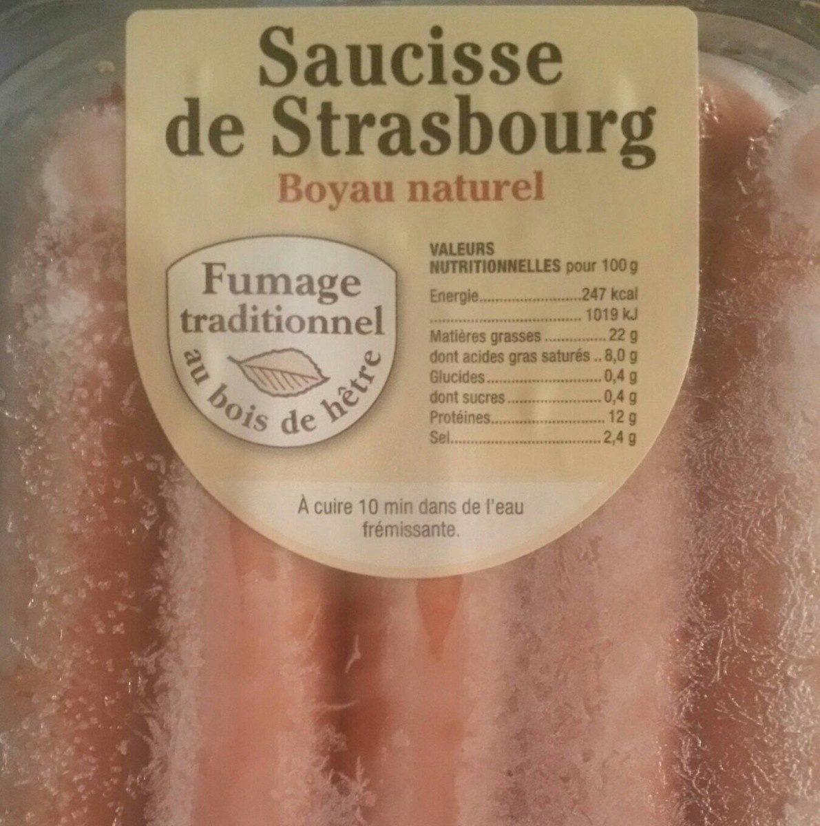 Saucisse de Strasbourg - boyau naturel - Product - fr