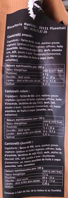 Canistrelli (assortiment) 300g. Biscuits Corses. - Ingrédients