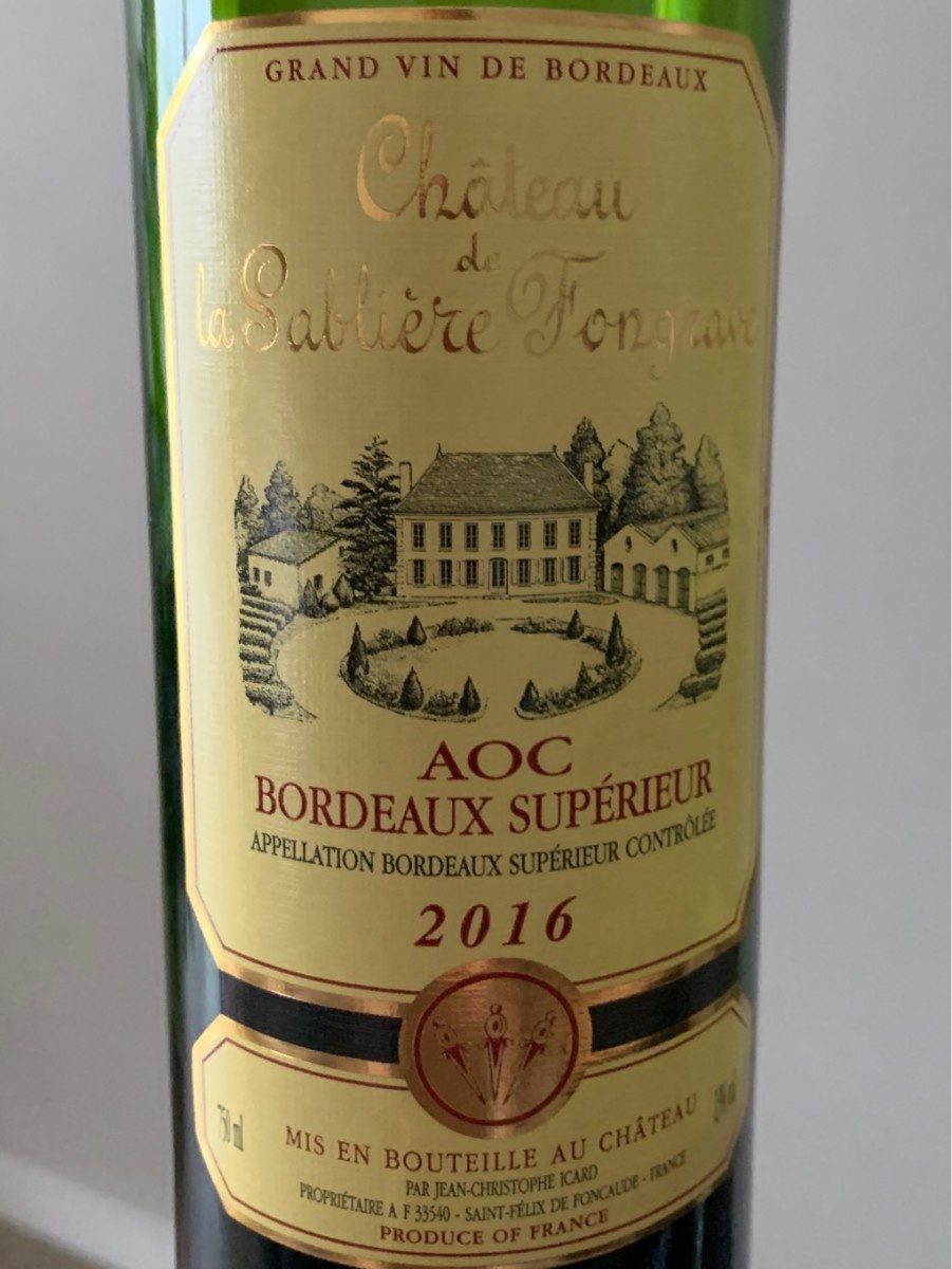 Chateau la Sablière Fongrave AOC vin de Bordeaux 2016 - Product - fr
