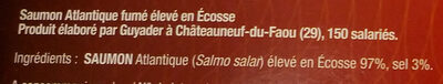 Saumon Atlantique Fumé - Ingredients - fr