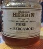 Confiture fabriquee a menton Poire et Bergamote - Product