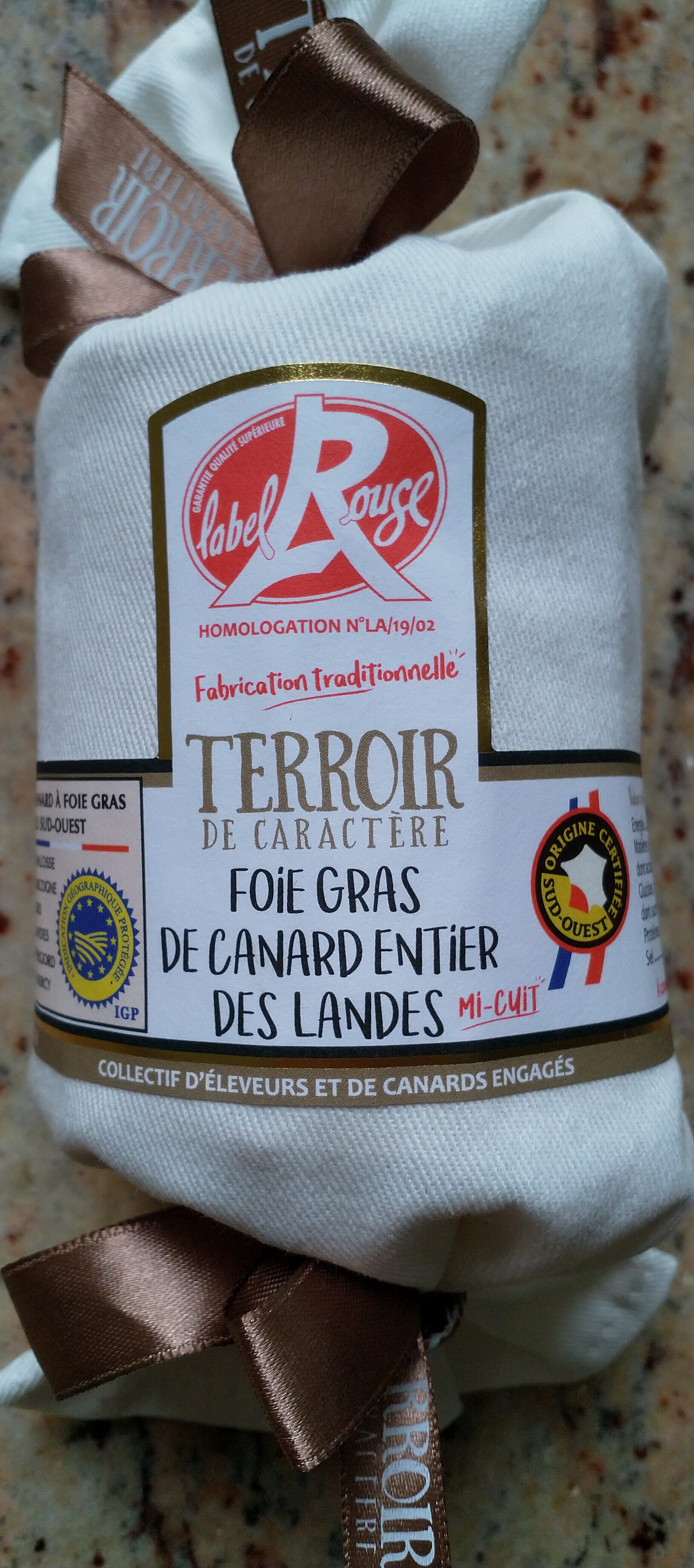 Foie gras de canard entier des Landes mi-cuit Label Rouge - Produit