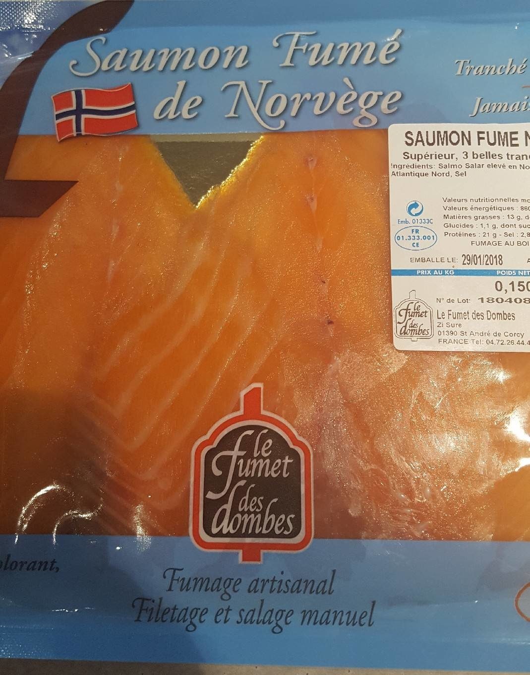 Saumon fumé de norvege - Product - fr