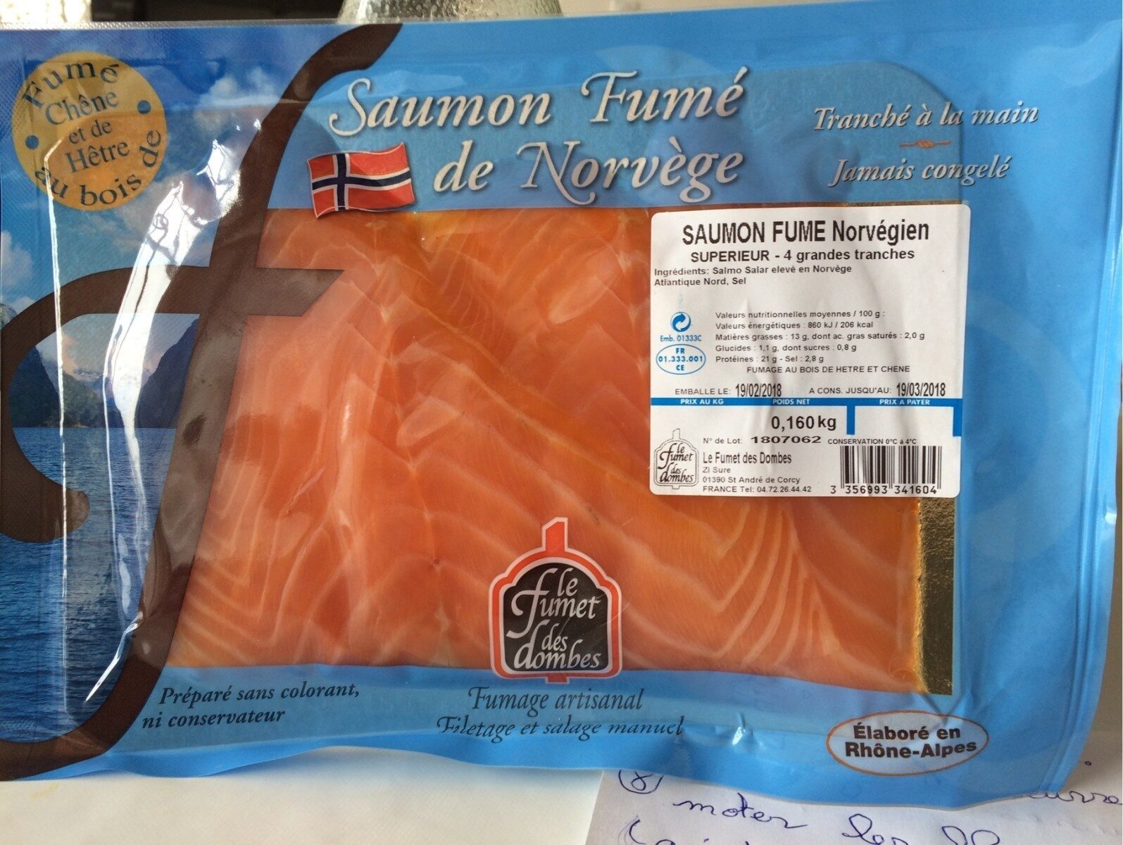 Saumon fume de Norvege - Produit