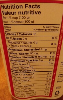 Source 0% - Nutrition facts - fr