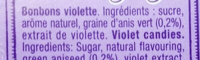 Etui 18g violette - Ingredientes - fr