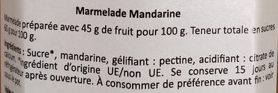 Marmelade de mandarine - Ingredients - fr
