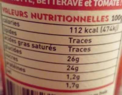 Ketch'up au Piment D'espelette - Nutrition facts - fr