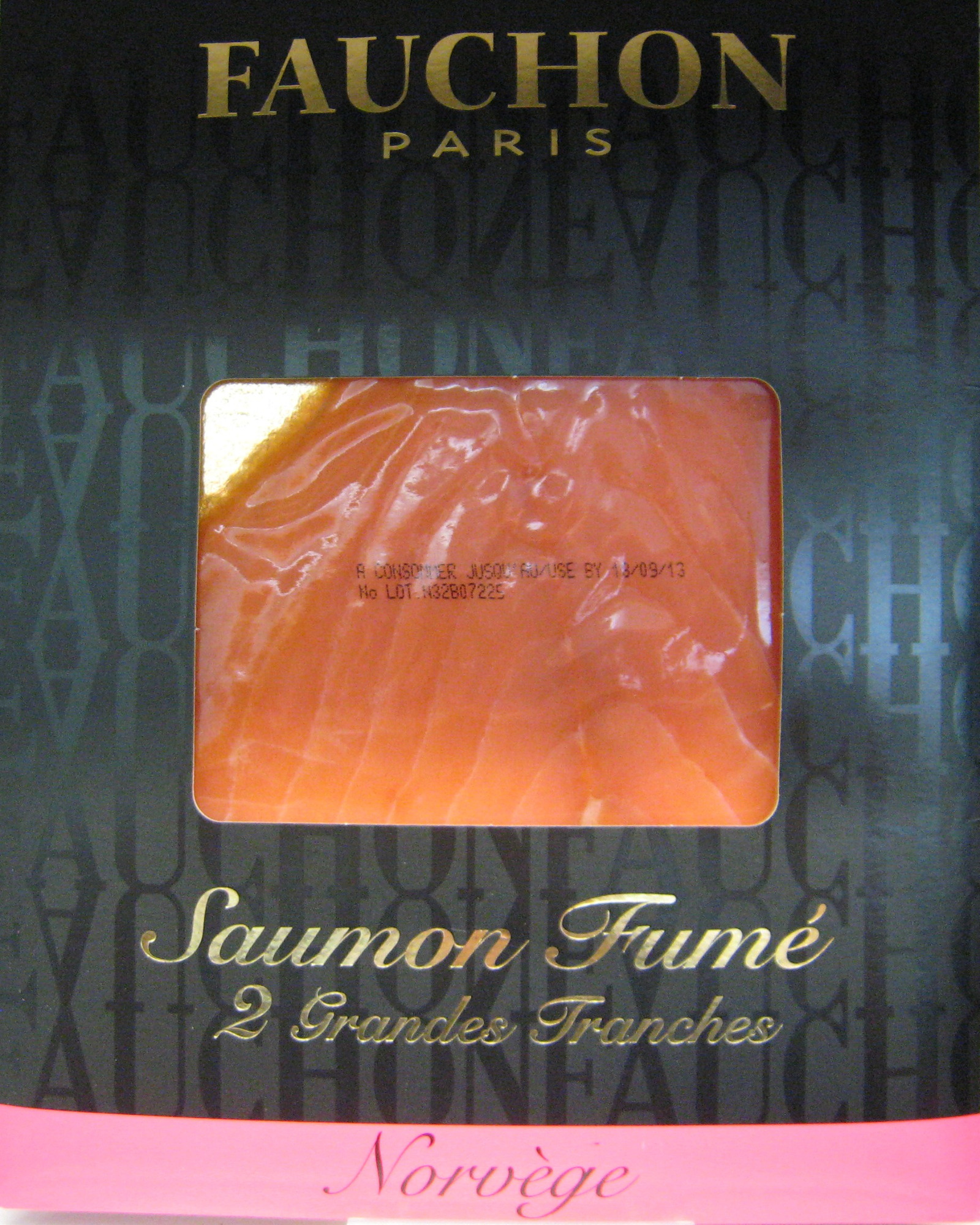 Saumon fumé 2 grandes tranches Norvège Fauchon - Product - fr