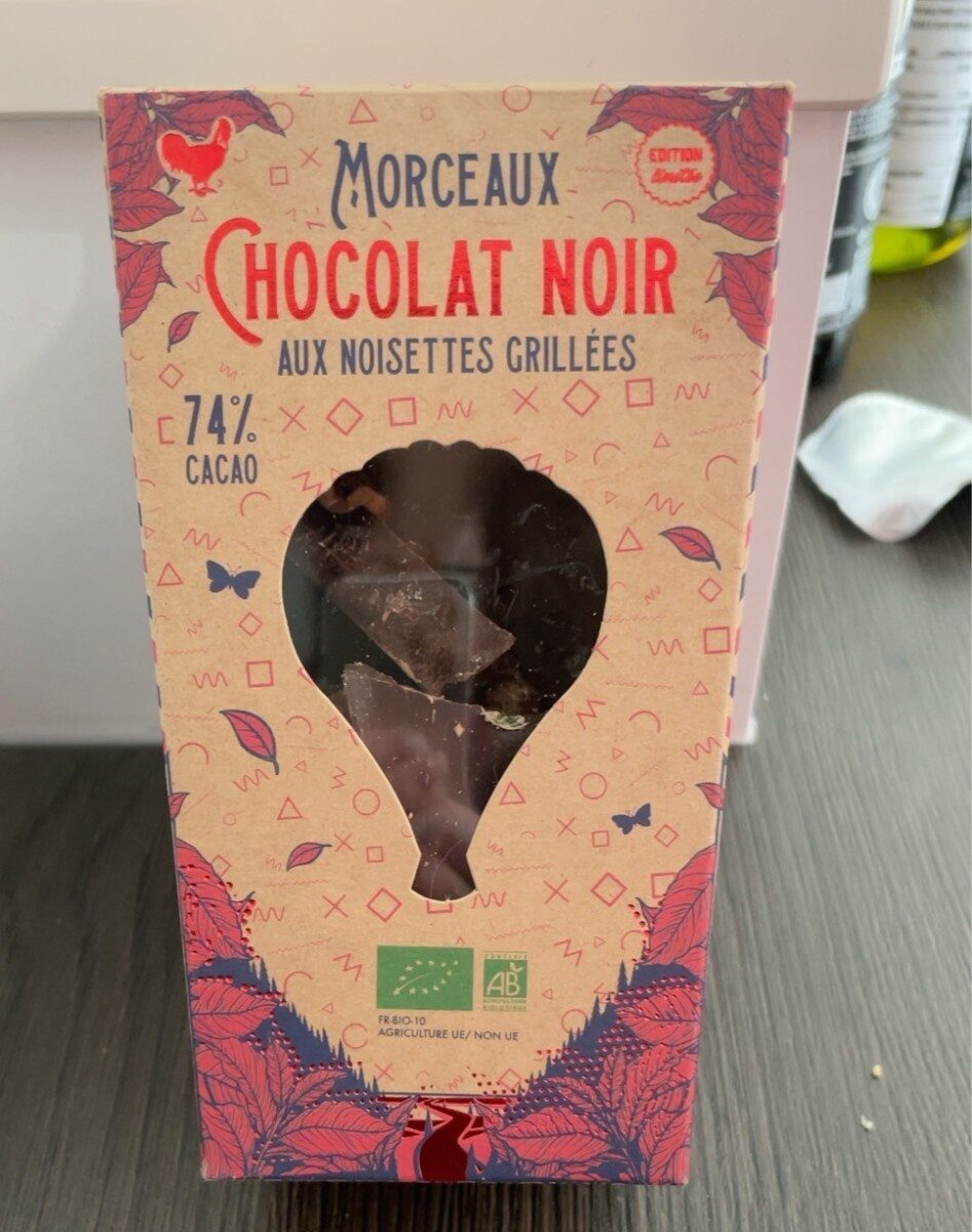 Morceau de chocolat noir aux noisettes grillées - Product - fr