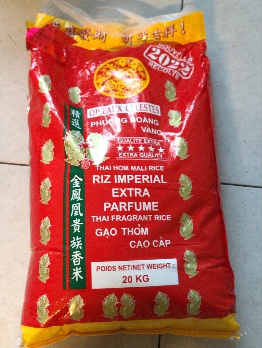 Riz Thai Impérial Extra Parfumé Qualité Premium 20kg Avec Spatule