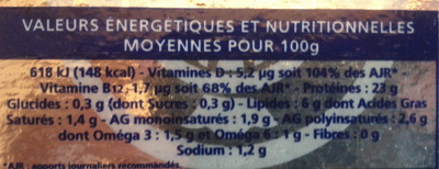 Truite Fumée LANDVIKA 6T 150g - Nutrition facts - fr