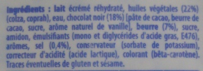 Pâte à tartiner à base de matières grasses allégées et de chocolat - Ingredienser - fr