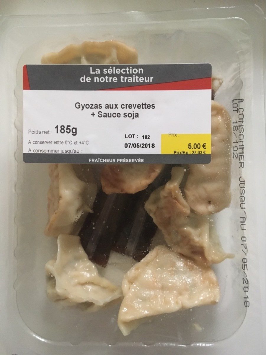 Gyozas aux crevettes + sauce soja - Produit
