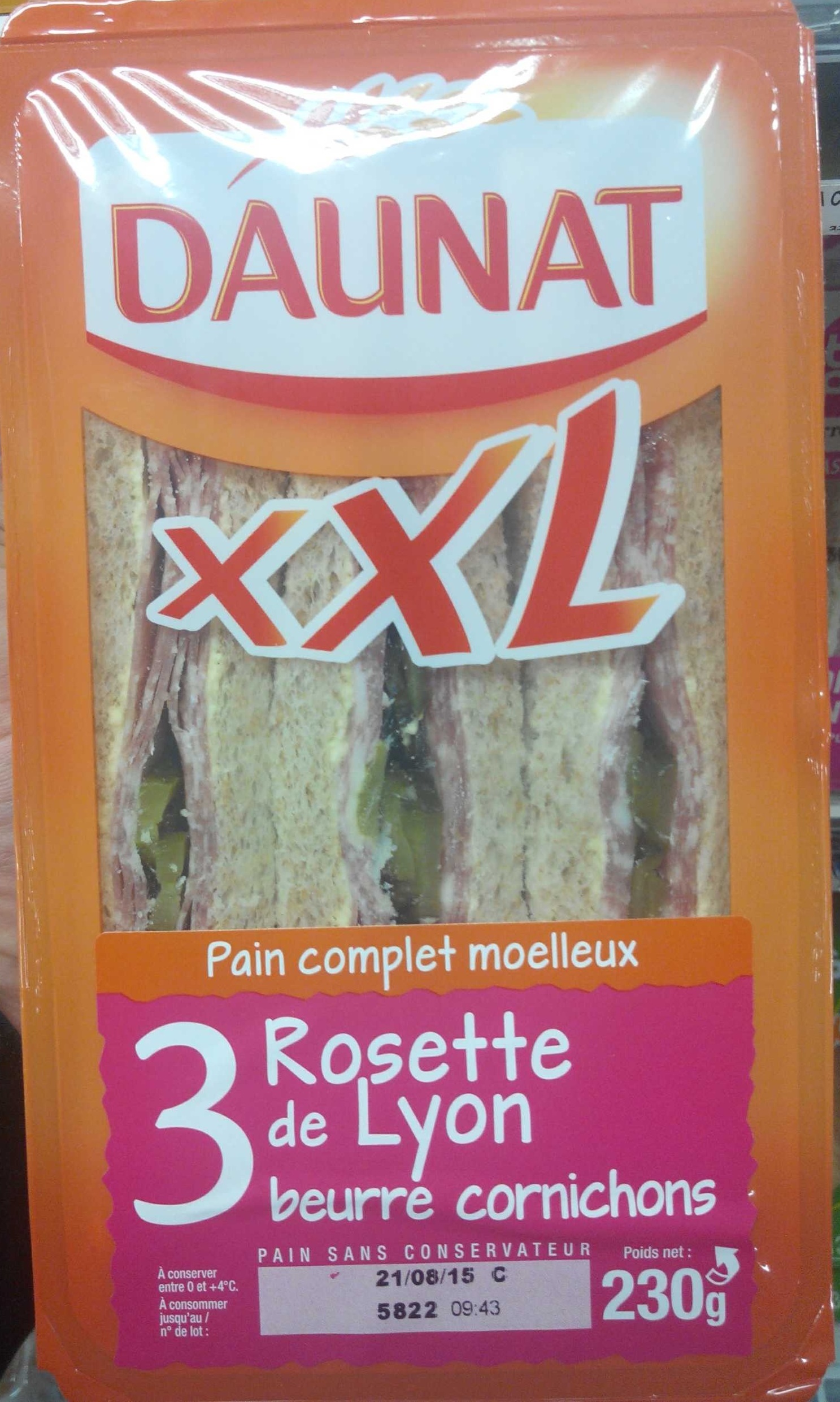 XXL Rosette de Lyon beurre cornichons - Producto - fr