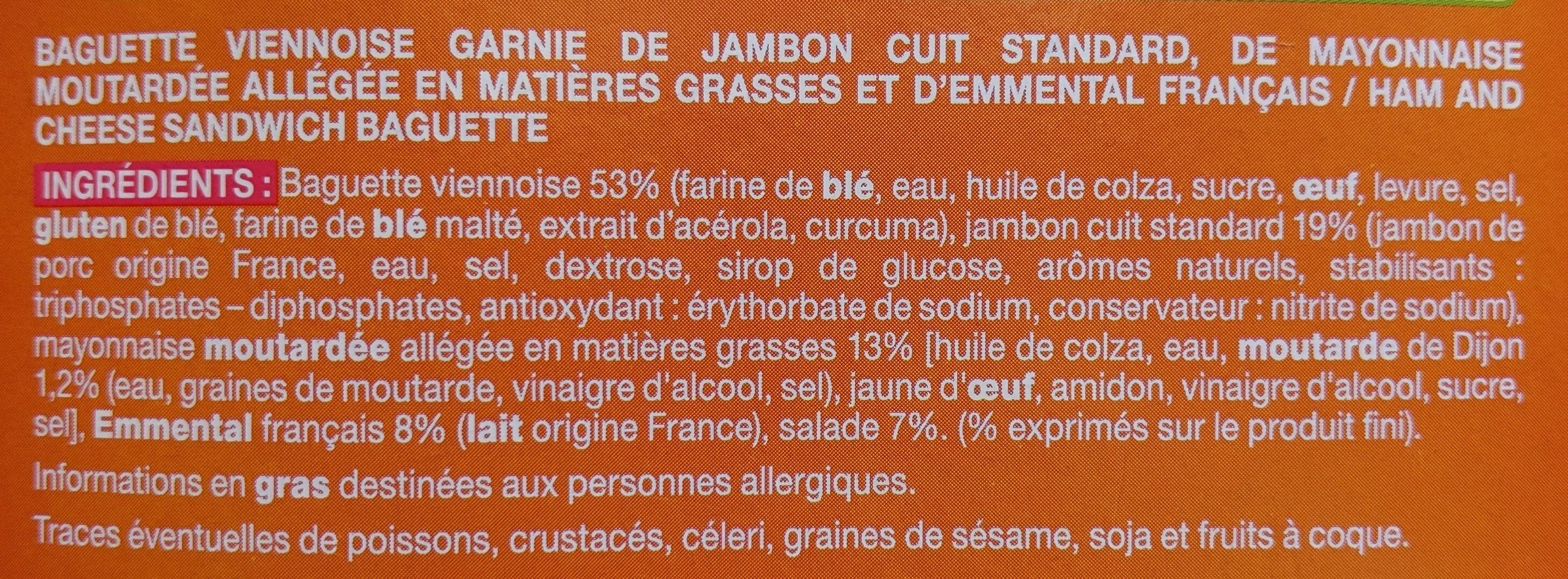 Le Moelleux Jambon Emmental - Ingredients - fr