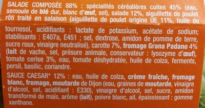 La Caesar - Poulet Grana Padano toupies cuisinées & sauce caesar - Ingredienti - fr