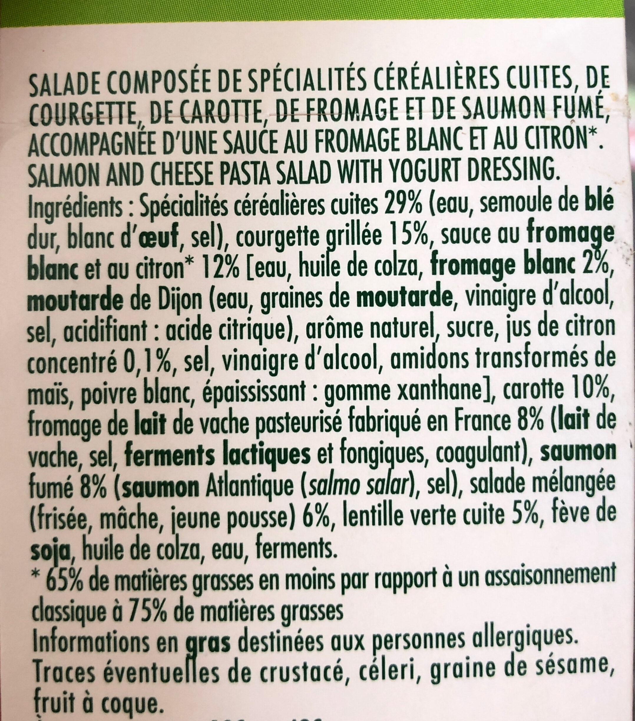 Salad bar - Ingredientes - fr