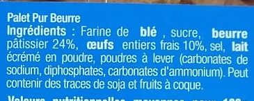 Palets Bretons pur beurre - المكونات - fr