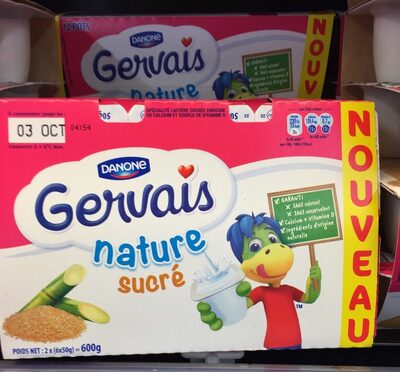 Gervais nature sucre - Produit