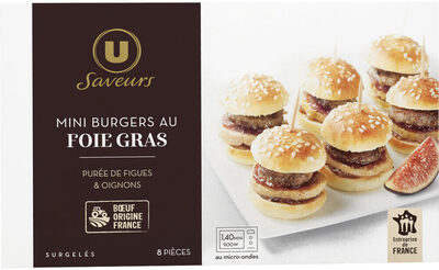 Mini burgers au foie gras, purée de figue et oignons Saveurs - Produit