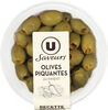 Olives vertes piquantes avec poivrons et piment - Producte