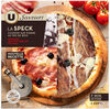 Pizza à base de mozzarella speck alto adige IGP et olives noires Saveurs - Product