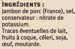 Jambon sec de Savoie - Ingredienser - fr