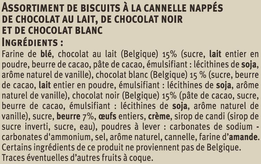 Spéculoos aux 3 chocolats - Ingredients - fr