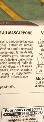 Tiramisu Framboise - Ingrediënten - fr