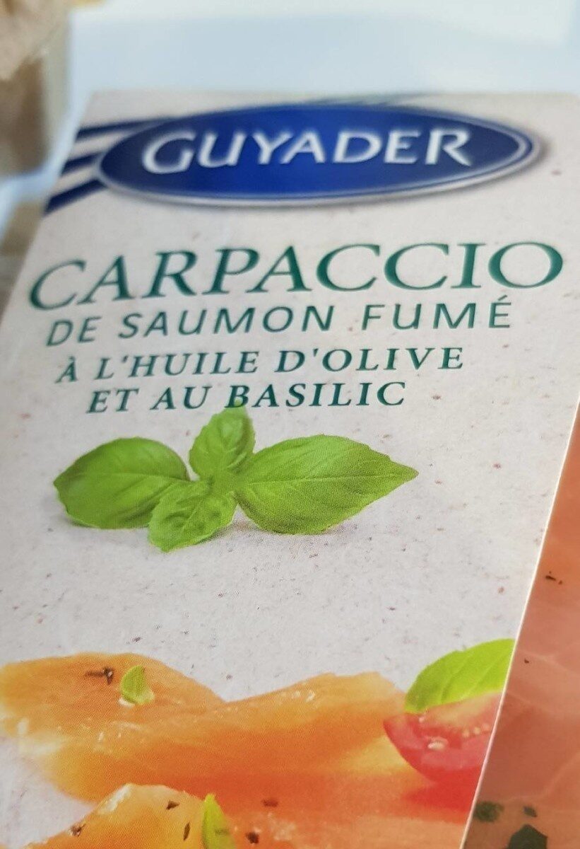Carpaccio de saumon fumé à l'huile d'olive er au basilic - Produkt - fr