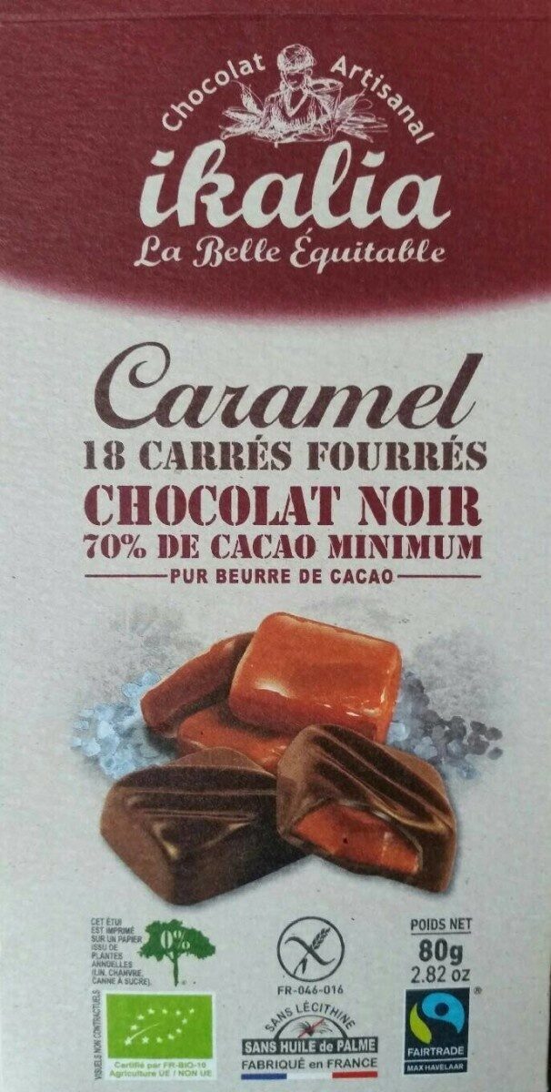 Caramel 18 carrés fourrés chocolat noir - Produkt - fr