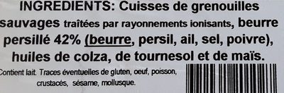 Cuisses de grenouilles au beurre persillé - Ingredients - fr