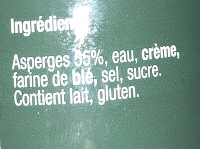 Veloute d’asperges - Ingredients - fr