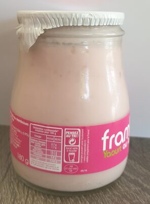 Framboise Yaourt au lait du jour - Tableau nutritionnel