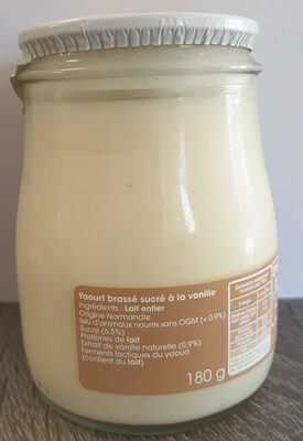 Yaourt Brasse Vanille - Ingredients