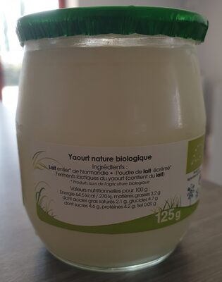 Yaourt nature biologique - Ingredients - fr