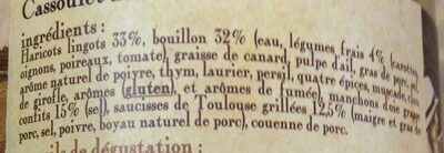 Le cassoulet au confit d'oie de Castelnaudary cuisiné dans son bouillon de légumes frais - Ingredients - fr