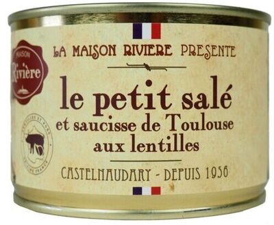 le petit salé et saucisse de Toulouse aux lentilles, boîte 1/2 - Product - fr