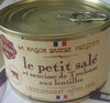 le petit salé et saucisse de Toulouse aux lentilles, boîte 1/2 - Produit