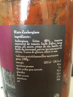 Riste d'aubergines - Ingredients - fr