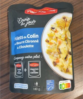 Filets de Colin au Beurre Citronné & Ciboulette - Produit