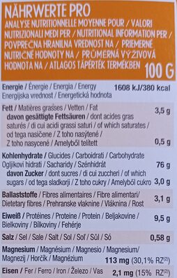 Knusperbrot Quinoa Glutenfrei bio - Nutrition facts - de