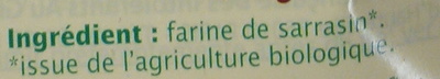 Farine bio de sarrasin - Ingredientes - fr