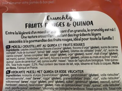 Crunchly fruits rouges & Quinoa - Ingrediënten - fr